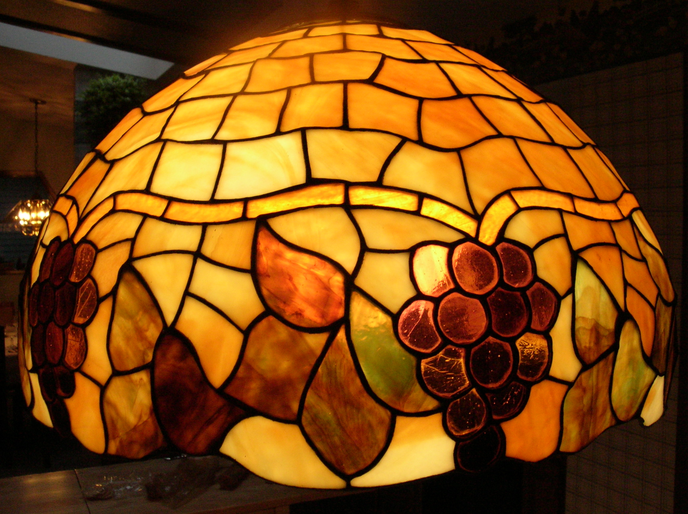 Glass Lamp: Abide in the Vine